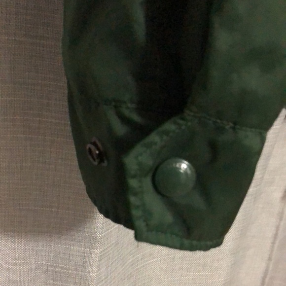 EUC RL POLO Snap Front WindBreaker-Green/Tan-Sz S-Nylon Lined-Detachable Hood - Picture 6 of 14